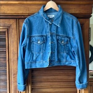 Re/Done Blue Baby Trucker Jean Jacket